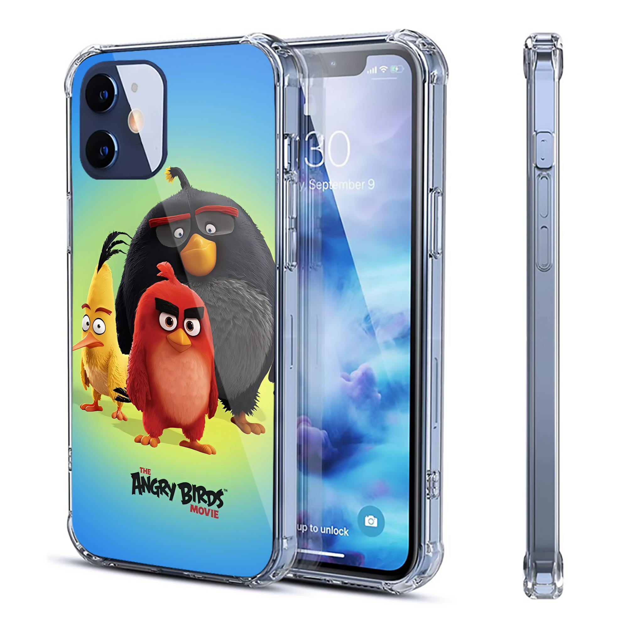 （画像用） Angry Birds アングリーバード 【iPhone 12シリーズ対応】透明スマホケース（クリアソフトケース）